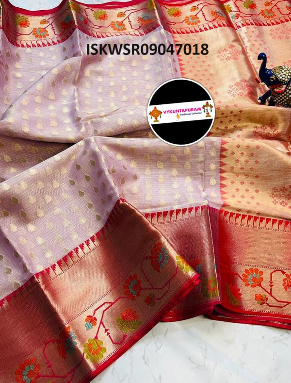 Zari Weaved Kota Saree With Brocade Blouse-ISKWSR09047018