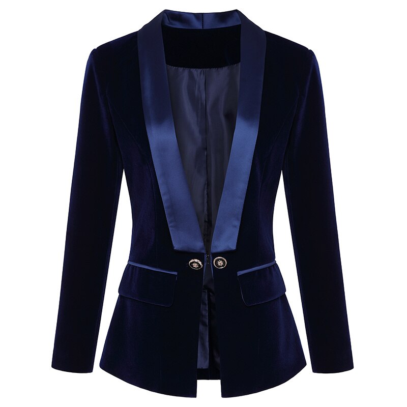 Women's Blazer 2022 Red Long Sleeve Blazers Pockets Jackets Coat Slim