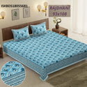 Printed Cotton King Size Bedsheet With Pillow Cover-ISKBDS18055681