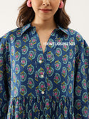 Paisley Printed Cotton Tunic-ISKWTU05062303