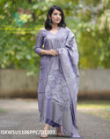 Embroidered Cotton Silk Kurti With Pant And Dupatta-ISKWSU1106PPC/D1303