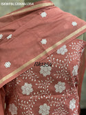 Embroidered Linen Kurti With Cotton Silk Bottom And Dupatta-ISKWFBL1206Nk1354