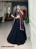 Embroidered Georgette Lehenga With Blouse And Dupatta-ISKWLH120698008