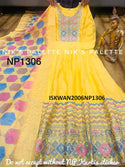 Embroidered Chanderi Anarkali With Digital Printed Silk Dupatta-ISKWAN2006NP1306