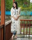 Cotton Kurti With Pant And Embroidered Dupatta-ISKWSU2606PPC/D1175