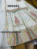 Embroidered Chinon Silk Kurti With Silk Skirt And Dupatta-ISKWSKT2606NP2485