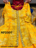 Banarasi Weaved Chinon Skirt With Crop Top And Net Dupatta-ISKWSKT2606NP2507