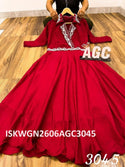 Embroidered Chinon Gown-ISKWGN2606AGC3045