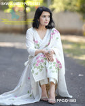 Handloom Cotton Kurti With Cotton Pant And Embroidered Dupatta-ISKWSU0307PPC/D1503