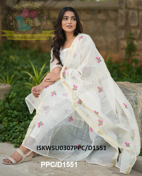 Kota Doriya Kurti With Cotton Pant And Embroidered Dupatta-ISKWSU0307PPC/D1551