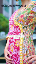 Hand Block Printed Cotton Dress-ISKWDR0307WO218