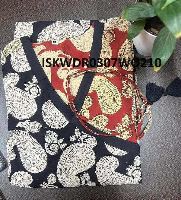 Hand Block Printed Cotton Dress-ISKWDR0307WO210