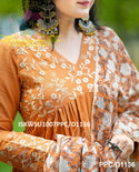 Handloom Kurti With Pant And Hand Block Printed Chanderi Dupatta-ISKWSU1007PPC/D1136