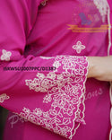 Chanderi Silk Kurti With Silk Pant And Organza Dupatta-ISKWSU1007PPC/D1387