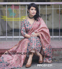 Kalamkari Printed Handloom Cotton Silk Kurti With Pant And Dupatta-ISKWSU1007PPC/D1231
