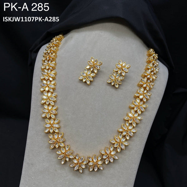 Kundan Necklace Set-ISKJW1107PK-A285