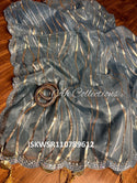 Embroidered Organza Silk Saree With Blouse-ISKWSR110789612