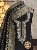Embroidered Upada Silk Kurti With Shantoon Bottom And Dola Silk Dupatta-ISKWFBL1107Nk0913