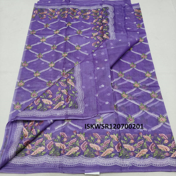 Embroidered Kota Silk Saree With Blouse-ISKWSR120700201