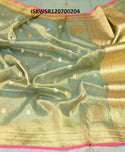 Banarasi Hand Woven Kora Tissue Silk Saree With Blouse-ISKWSR120700204