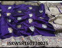 Katan Silk Saree With Brocade Blouse-ISKWSR160710025
