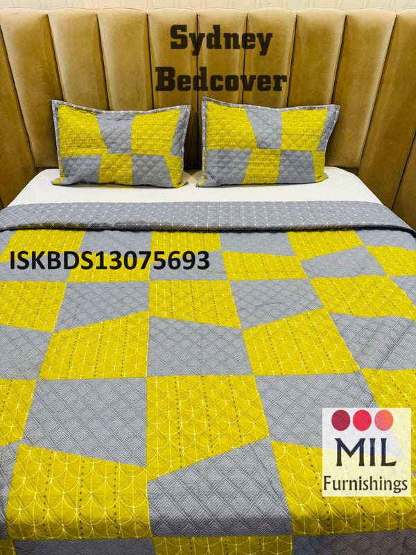 Glace Cotton Contrast Bedcover Set-ISKBDS13075693