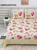 Cotton King Size Bedsheets With Pillow Cover-ISKBDS16075701