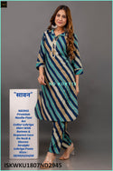 Lehariya Printed Maslin Kurti With Pant-ISKWKU1807ND2945/ND2944