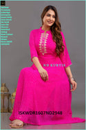 Lehariya Printed Georgette Dress-ISKWDR1607ND2949/ND2948/ND2947