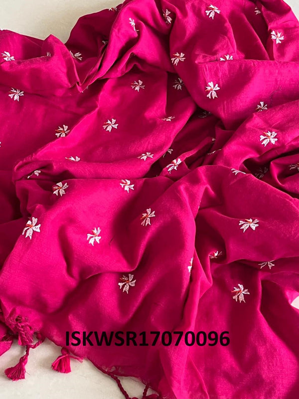 Embroidered Handloom Cotton Saree-ISKWSR17070096