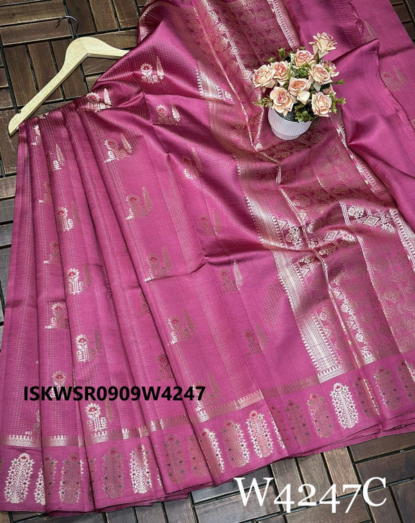 Zari Weaved Munga Silk Saree With Blouse-ISKWSR0909W4247