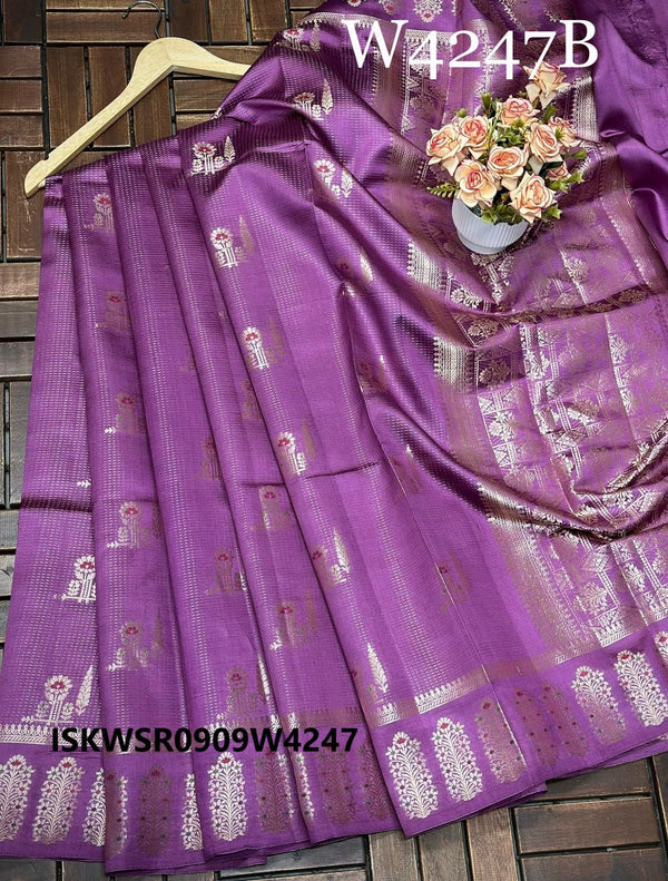 Zari Weaved Munga Silk Saree With Blouse-ISKWSR0909W4247