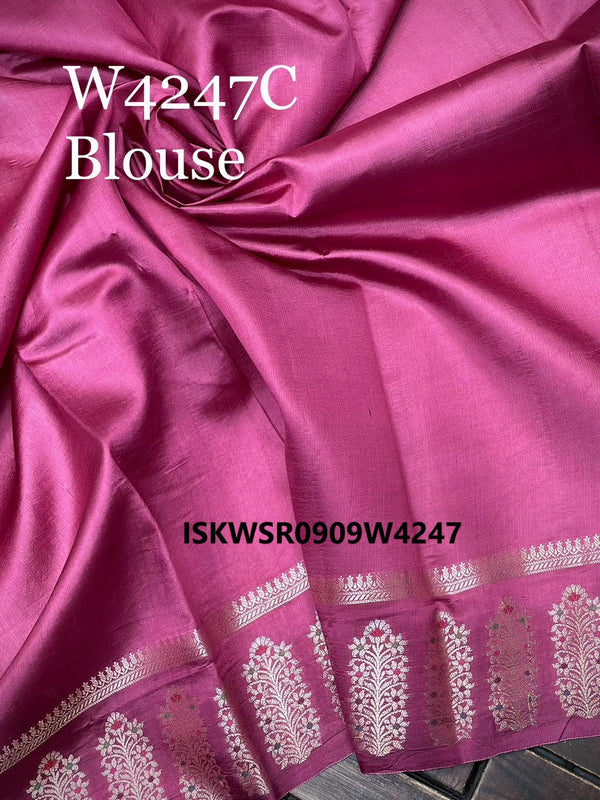 Zari Weaved Munga Silk Saree With Blouse-ISKWSR0909W4247