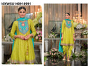 Embroidered Chinon Anarkali Kurti With Dhoti Pant And Dupatta-ISKWSU140918991