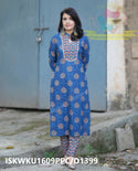 Ajrakh printed Cotton Kurti With Pant-ISKWKU1609PPC/D1245