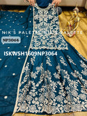 Embroidered Silk Kurti With Sharara And Dupatta-ISKWSH1609NP3064/NP3063