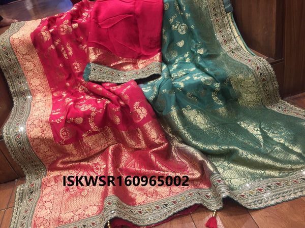 Banarasi Weaving Silk Saree With Blouse-ISKWSR160965002