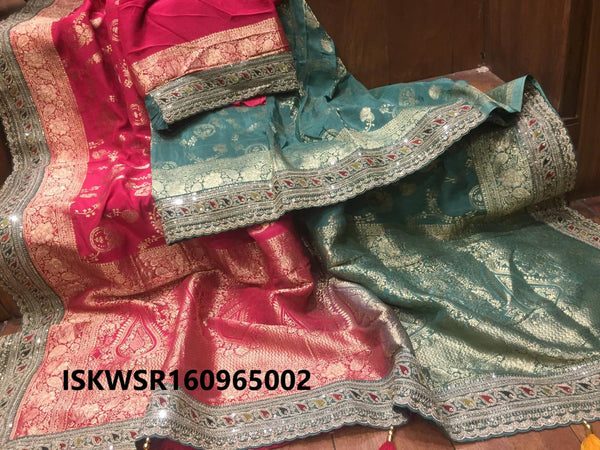 Banarasi Weaving Silk Saree With Blouse-ISKWSR160965002