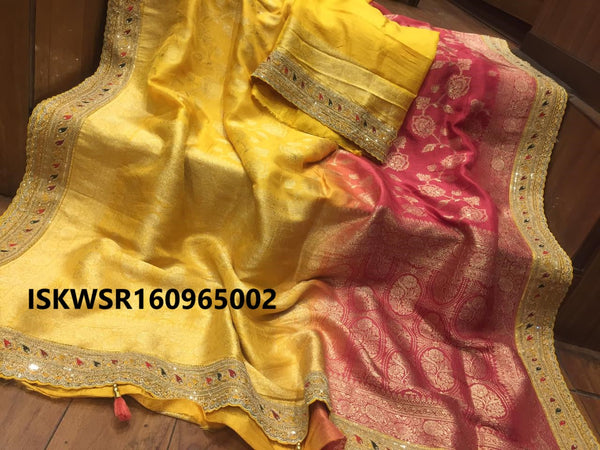 Banarasi Weaving Silk Saree With Blouse-ISKWSR160965002