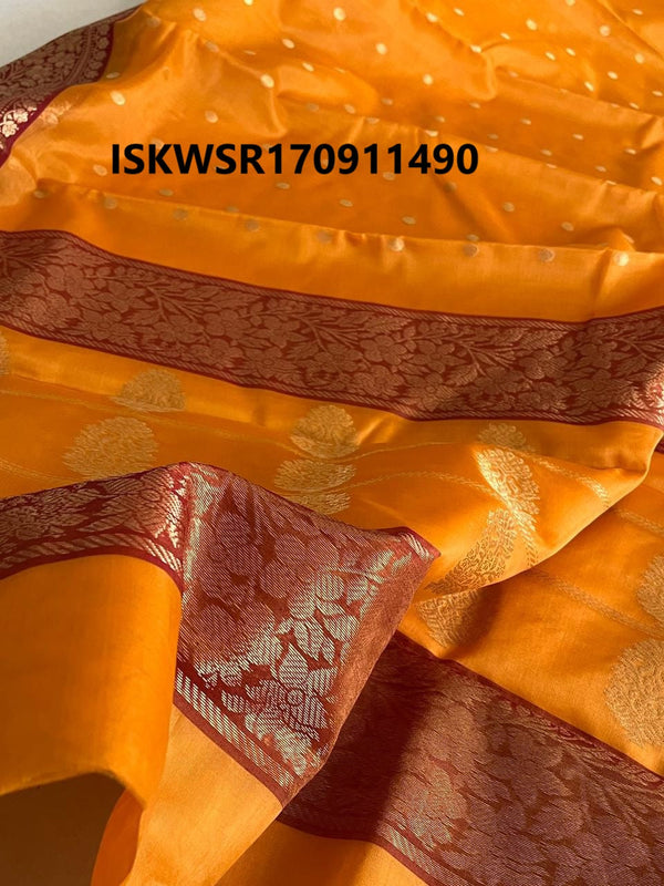 Handloom Chanderi Silk Saree With Blouse-ISKWSR170911490