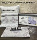 Cotton Bedsheet With Pillow Cover And Coordinate Dohar-ISKBDS18090091