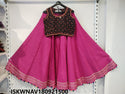 Cotton Lehenga With Hand Block Printed Blouse-ISKWNAV180921500