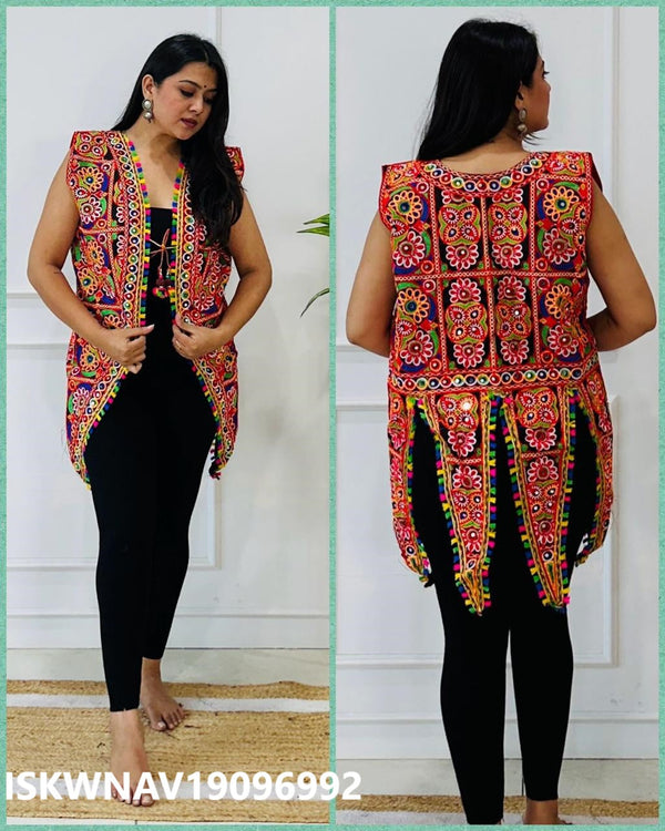 Embroidered Cotton Jacket-ISKWNAV19096992