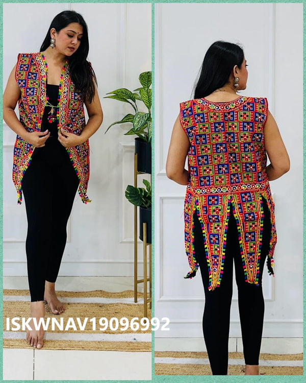 Embroidered Cotton Jacket-ISKWNAV19096992