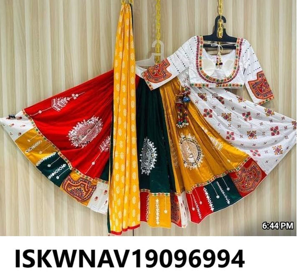 Embroidered Rayon Lehenga With Blouse And Dupatta-ISKWNAV19096994