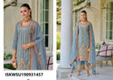 Embroidered Shimmer Kurti With Pant And Dupatta-ISKWSU190931457