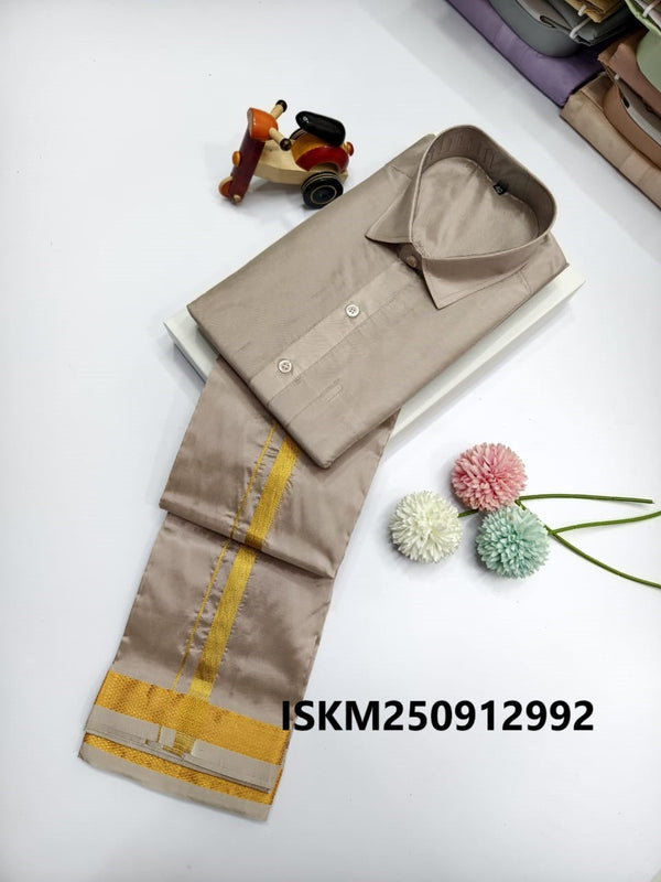 Men's Silk Shirt With Dhoti-ISKM250912992