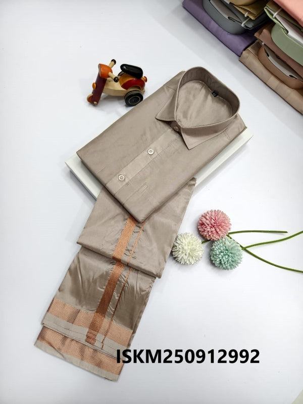 Men's Silk Shirt With Dhoti-ISKM250912992