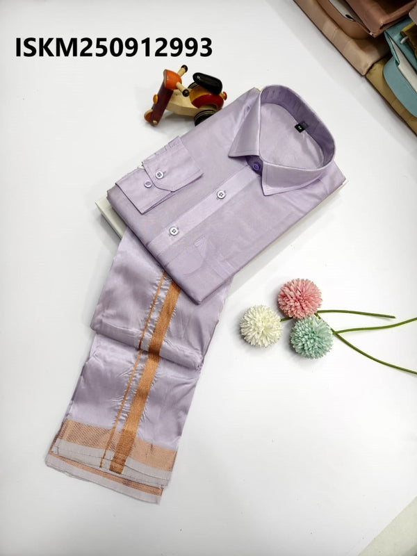 Men's Silk Shirt With Dhoti-ISKM250912993