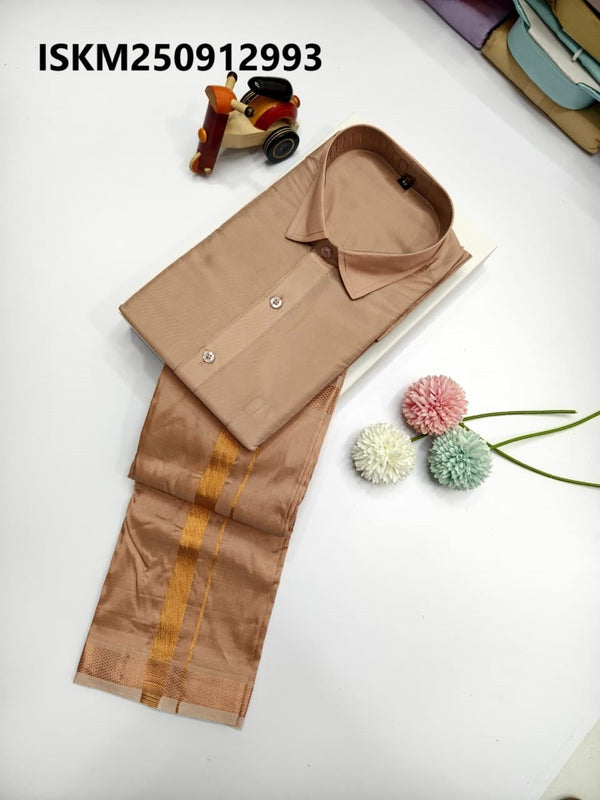 Men's Silk Shirt With Dhoti-ISKM250912993